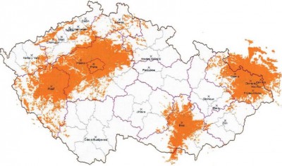 mapa pokrytí DABu od listopadu 2017